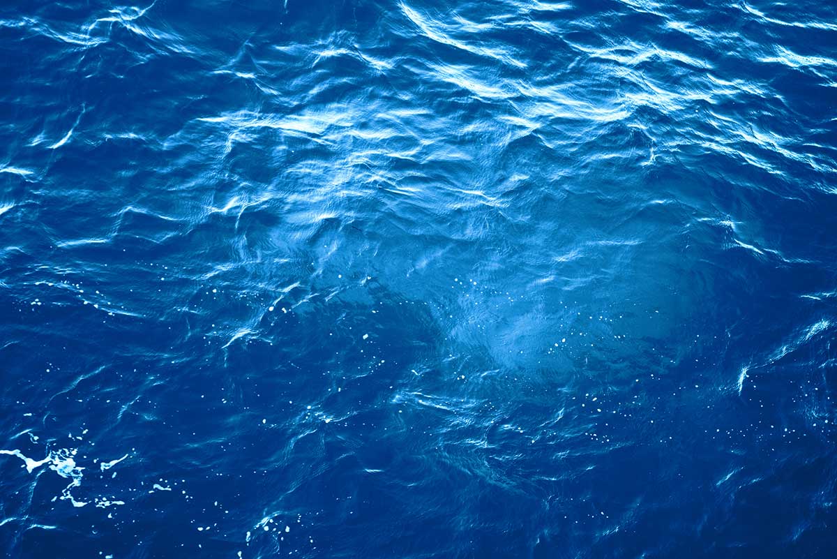 blue water with ripples